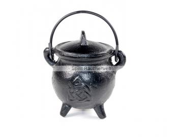 keltischer Knoten Räucherkessel klein - Hexenkessel Caldron - 750g Gusseisen